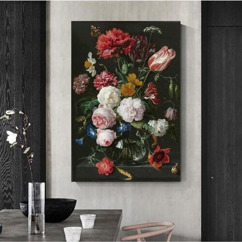 Modern Flowers Canvas Posters and Prints Wall Art Colorful Flowers Canvas Painting Decor Painting for Living Room Home Decor