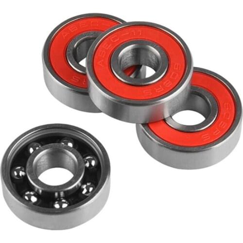 10Pcs/Set Scooter Bearing Ball Bearing - Double Rubber Sealed Miniature Groove Ball Bearings Anti-rust Skateboard Wheel Bearing