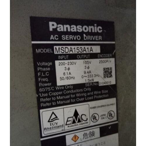 Servo driver MSDA153A1A , Used one , 90 % appearance new , 3 months warranty , fastly shipping