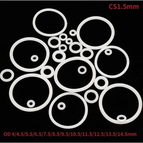 50pcs Red/White VMQ Silicone O Ring Gasket CS 1.9mm OD 20mm-40mm Silicon Food Grade O-Ring Seal Washers Rubber o Rings Seals