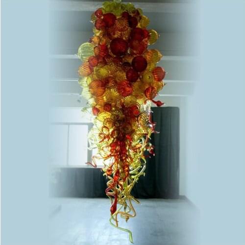 Unique Designed Hand Blown Murano Glass Hanging LED Chandeleirs Lighting for Hotel Decor