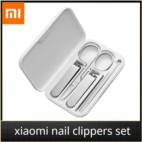 In stock Xiaomi Mijia Stainles Steel Nail Clippers Set Trimmer Pedicure Care Clippers Earpick Nail File Professional Beauty Tool