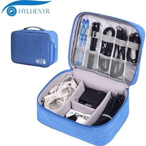 Hylhexyr Waterproof Data Line Cable Finishing Bags Charging Digital Devices Bag Packet USB Flash Drive Bag Travel Accessories
