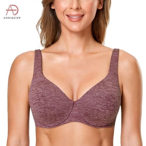 Womens Plus Size Minimizer Bra Seamless Full Coverage Unlined Cup Underwire