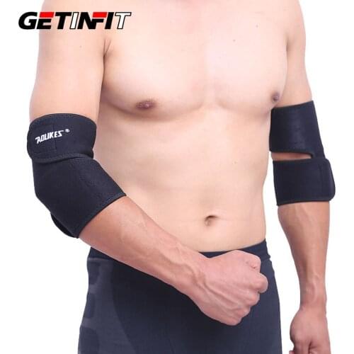 1Pair Adjustable Sports Elbow Support Basketball Tennis Elbow Pads Volleyball Elbow Support Guards Pads Arm Sleeve