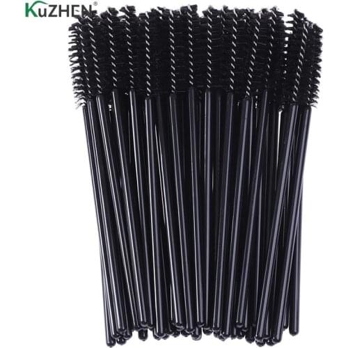 100 Pcs Black Eyelash Disposable Brushes Makeup Eyebrow Brushes Mascara Wands Applicator Wholesale