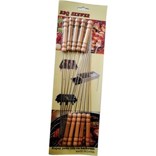 12pcs Barbecue Roasting Sticks, BBQ Barbecue Shish Kebab Skewers Stainless Steel