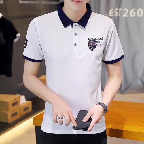 2021 New Polo Shirt Mens Summer Casual Short Sleeve Shirt Mens Fashion Embroidery Business Polo Top Men Brand Clothing