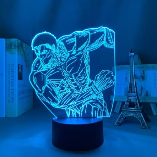 3d Light Anime Attack on Titan The Armoured Titan for Bedroom Decor Light Birthday Gift Manga Attack on Titan LED Night Light