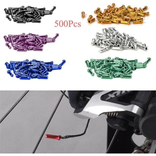 500pcs 2mm Bike Cable End Caps for Mtb Aluminium Alloy Bicycle Brake Wire Terminal Housing Ferrules Crimps Wire Tip Dust Cover