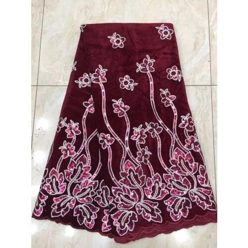 African Lace Fabric 2021 High Quality French Velvet Lace Fabric And Sequin Lace Fabric Wedding FJ4119