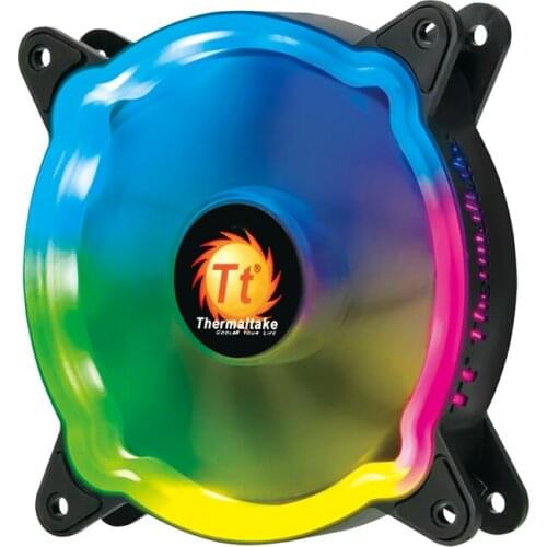 Thermaltake 120mm RGB Silent Case Fan with ARGB Controlling Hub Sync Lighting Effect 20 Lighting Modes 34.24 CFM 1300RPM 3 Packs