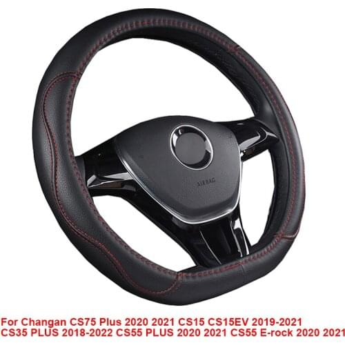 Car Steering Wheel Cover Wrap D Shape For Changan CS75 Plus CS55 PLUS CS55 E-rock 2020 2021 CS15 CS15EV 2019-2021 CS35 PLUS