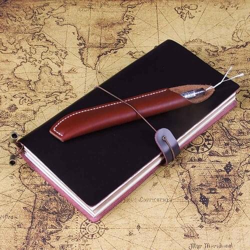 Genuine Leather Refillable Journal Notebook Planner Diary Business Notepad Lined Blank Grid Paper for Sketching Writing