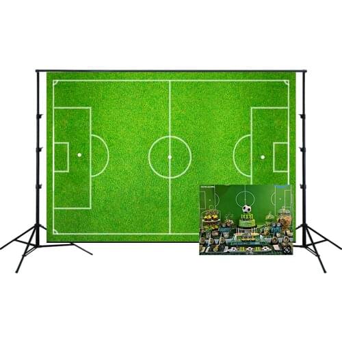 Green Grass Football Field Backdrop Soccer Theme Birthday Party Photography Background Baby Shower Banner Studio Wall Poster