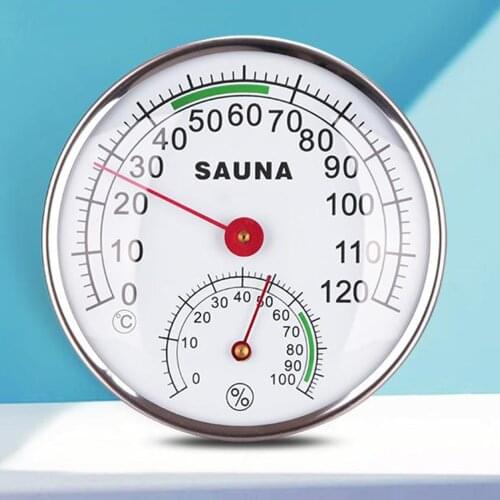 4.9inch Hygrothermograph Thermometer and Hygrometer 2 function in 1 for Bathroom Spa Sauna Room Steam Room Indoor
