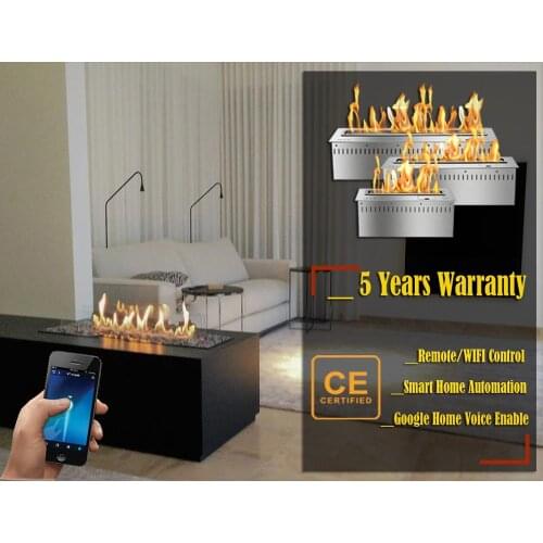 Inno-Fire 18 inch Long Remote control black smart fireplaces bioethanol
