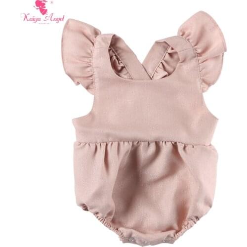 Kaiya Angel 2019 New Newbaby Girl Bodysuit Solid Simple Style Diagonal Back Straps Ruched Sleeveless 5pcs/lot Factory Wholesale