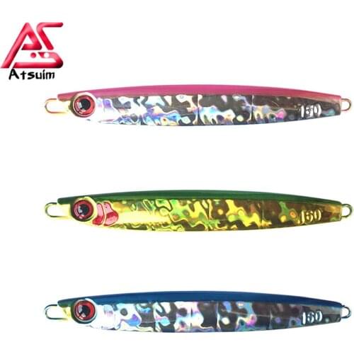 AS Metal Jigging Lure 80g120g160g200g Slow Pitch Lead Fish Sea Bass Fishing Lure Hard Artificial Bait For Sea Bass
