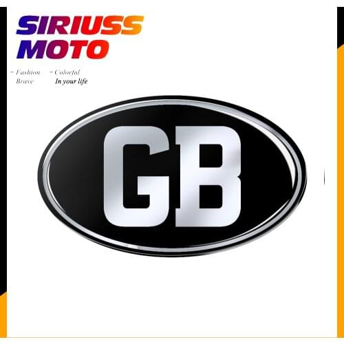 Motorcycle Tank Decals GB Euro Oval Sticker Car Tail Bike Stickers Resin 3D