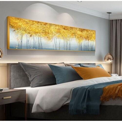 Nordic Poster Canvas Print Gold Bedroom Decoration Abstract Wall Picture For Living Room Canvas Mural Modern Simple Room
