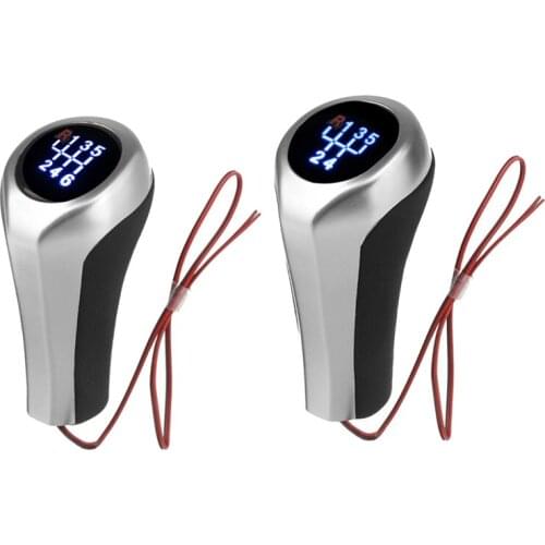 Car LED Gear Shift Knob WITH/LED Backlight Leather Shifter Lever Handle Stick For-BMW E46 E90 E91 E92 X1 X3 X5