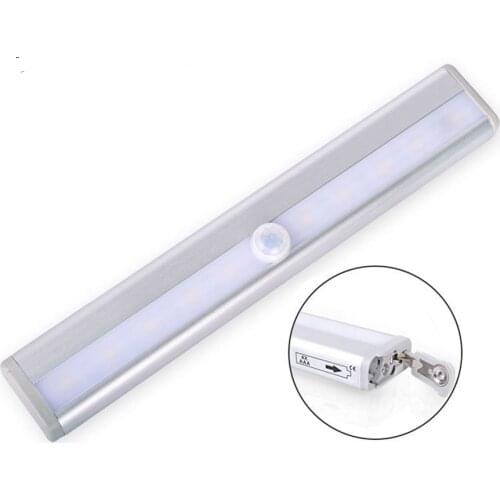 LED Night Light PIR Motion Sensor Closet Cabinet Light Wireless Night Lamp Kitchen Stair Lighting Luminaria Battery Power