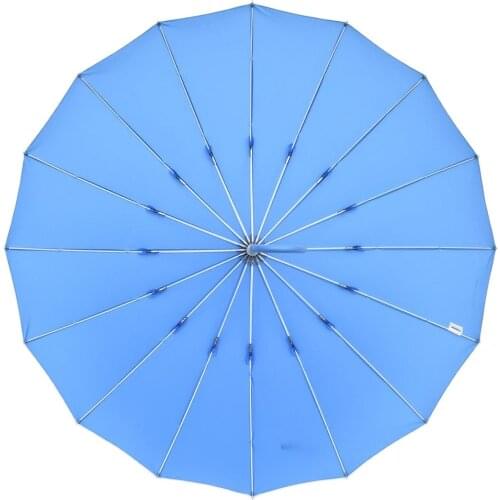 16K Umbrella Windproof Large Long Blue Umbrella Rain Women Umbrellas Ladies Sky Style Clear Golf Guarda Chuva Girls Gift Sy083
