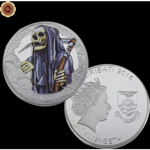 WR Creative Comic Cartoon 24k 999.9 Silver Coin Creative Elizabeth II Souvenir Metal Coin Souvenir Gifts Value Collection