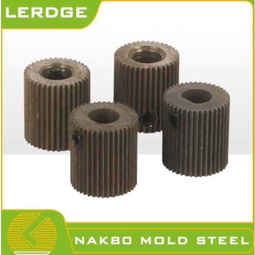 LERDGE 3D Printer Parts 38 Tooth Mold Steel Linear Extruder Filament Drive Gear for Extruder Accessories Extrusion Wheel