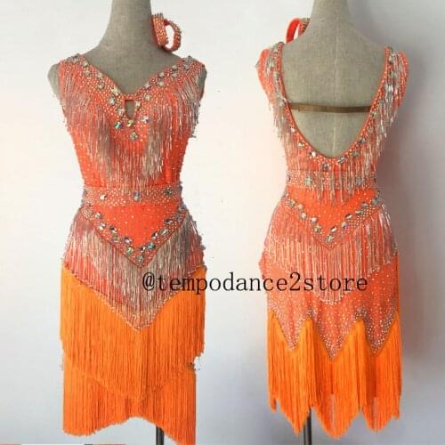 Ballroom Dance Competition Dresses Of Women Ballroom Dress Performance Dance Dresses Gold Japanese Fabric