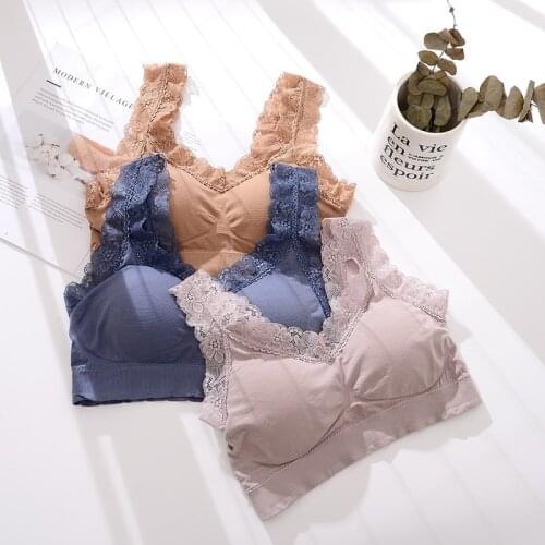 New Arrival Women Push Up Wireless Lace Bra Top Sexy Women One Size Bralette Underwear Lingerie Full Cup Bra