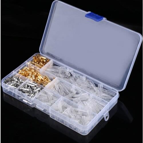1 Box of 100 Pairs 3.9mm Motorcycle Brass Male & Female Wire Terminals Connectors With Insulation Sleeve