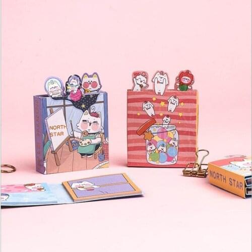 10pack/lot Animal Cat Kawaii Cute Pad Sticky Notepad Creative Diary Self-Stick Notes Memo Pads