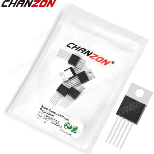 5Pcs LM2596T-5.0 TO-220 Step-Down Voltage Regulator Transistor Bipolar Junction BJT Tube Fets Integrated Circuits