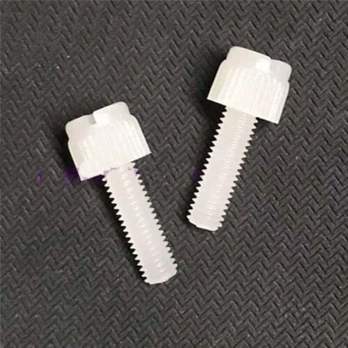 5pcs M5 PVDF One word knurling Hand screw preservative Strong acid resistance Plastic screw 6mm-35mm Length