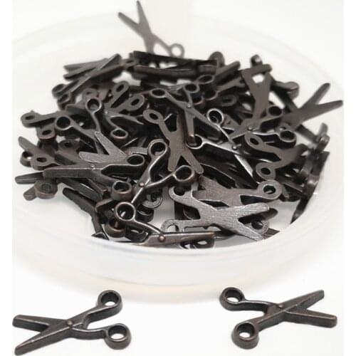 50PCS Metal Buttons Scissor Shape Assorted Design Sewing Machine Buttons Snaps Press Studs for Crafts Scrapbooking Sewing