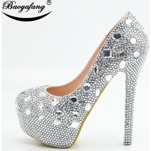Bao YaFang 2019 Womens wedding shoes High heels party dress shoes woman Ladies Party dress shoes New arrival fashion high shoes