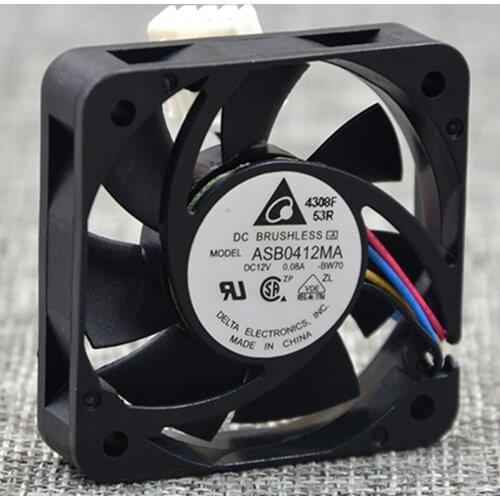 Free shipping Delta 4010 ASB0412MA 12V 0.08A BW70 4Wire Cooling Fan 40X40X10MM