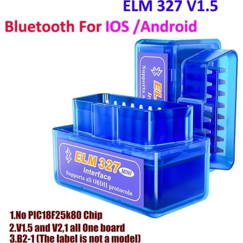 Bluetooth mini ELM 327 V1.5 OBD Scanner For ios Android OBD2 ELM327 Mini ELM327 Bluetooth OBD2 Scanner ELM327 OBD2 Code Reader
