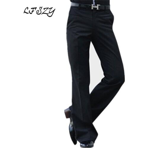 Mens Suit pants Korean version of the bell-bottoms Male Slim straight trousers Men Casual trousers Business Suit Pants