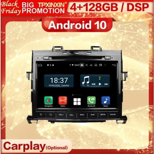 Carplay 2 Din Android Multimedia Stereo Receiver For Toyota Alphard 2007 2008 2009 2010 2011 2012 2013 BT Audio Player Head Unit