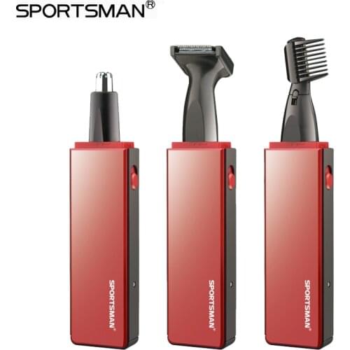 SPORTSMAN 3 in 1 Electric Nose Hair Trimmer Rechargeable Nose Trimmer for Men Trimer Removal Sideburns Beard Hair Cutter Trimmer