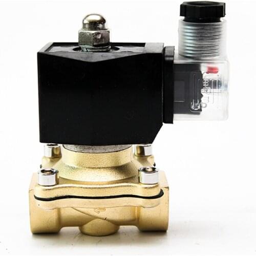 1/2" Electric Solenoid Valve 12V IP65 Waterproof Normally Closed Brass Solenoid Valve With LED Power Indicator 24V 12V 220V 110V