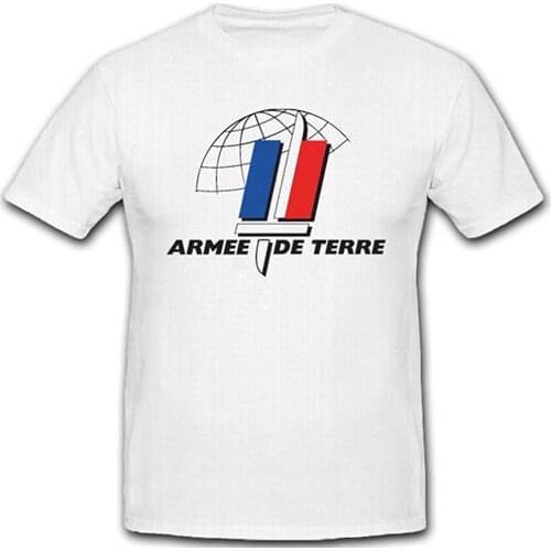 Military Army France Soldiers Men T Shirt Land Forces Partial Force Short Casual 100% COTTON O-Neck Men Clothing