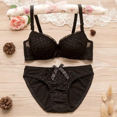 Young Girl Kid Teen Lingerie Set Students School Bra And Panty Sets Cotton Underpants Set Panties Underwear for 12-18