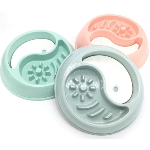 Pet Feeder Dog Slow Eating Bowl Non Slip Puppy Cat Drinking Dish Kitten Feeding Supplies Anti Choke Medium Large Dog Ration Bowl