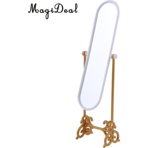 1/6 Scale Dollhouse Miniature Mini Dolls Fitting Room Dressing Mirror Model Play Set for Dolls Accessories Furniture Decoration