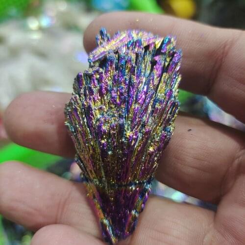 Natural Crystal Black Tourmaline Stone Electroplate Quartz Colour Ore Healing Reiki Mineral Specimen Can For Home Decoration