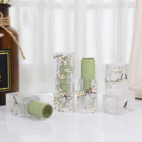 Small Fresh Scrub Square Lipstick Tube Empty Lip Balm Container Lip Tubes Diy With Sample Pack Bottle Makeup Tool